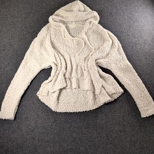 Altar'd State Cream Sherpa Hoodie Fleece